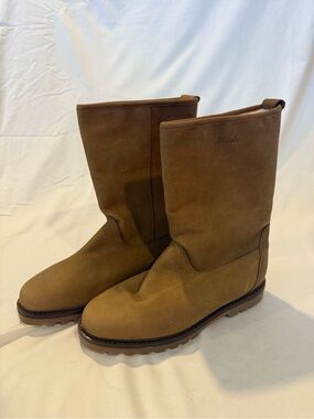 Blondo Men's Brown Leather Mid-Calf Pull-On Boots